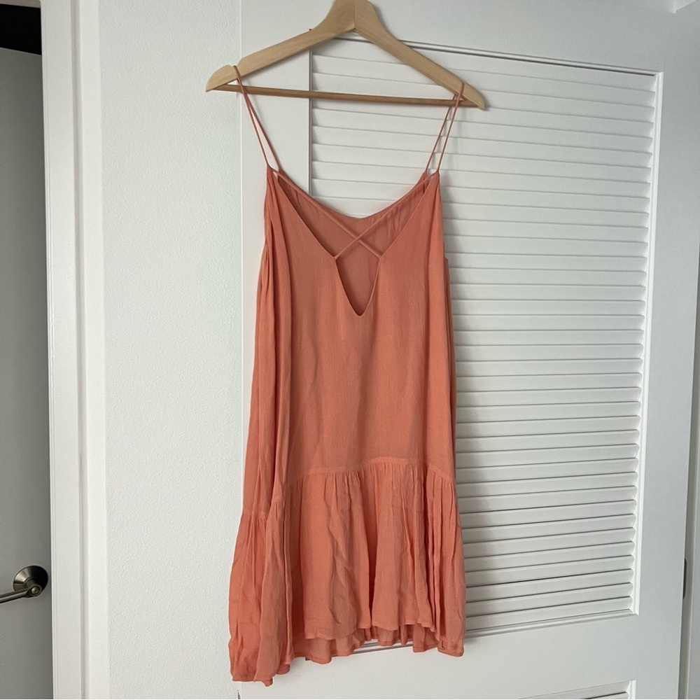 Love Sadie Peach Eyelet Summer Shift Dress - Picture 3 of 3